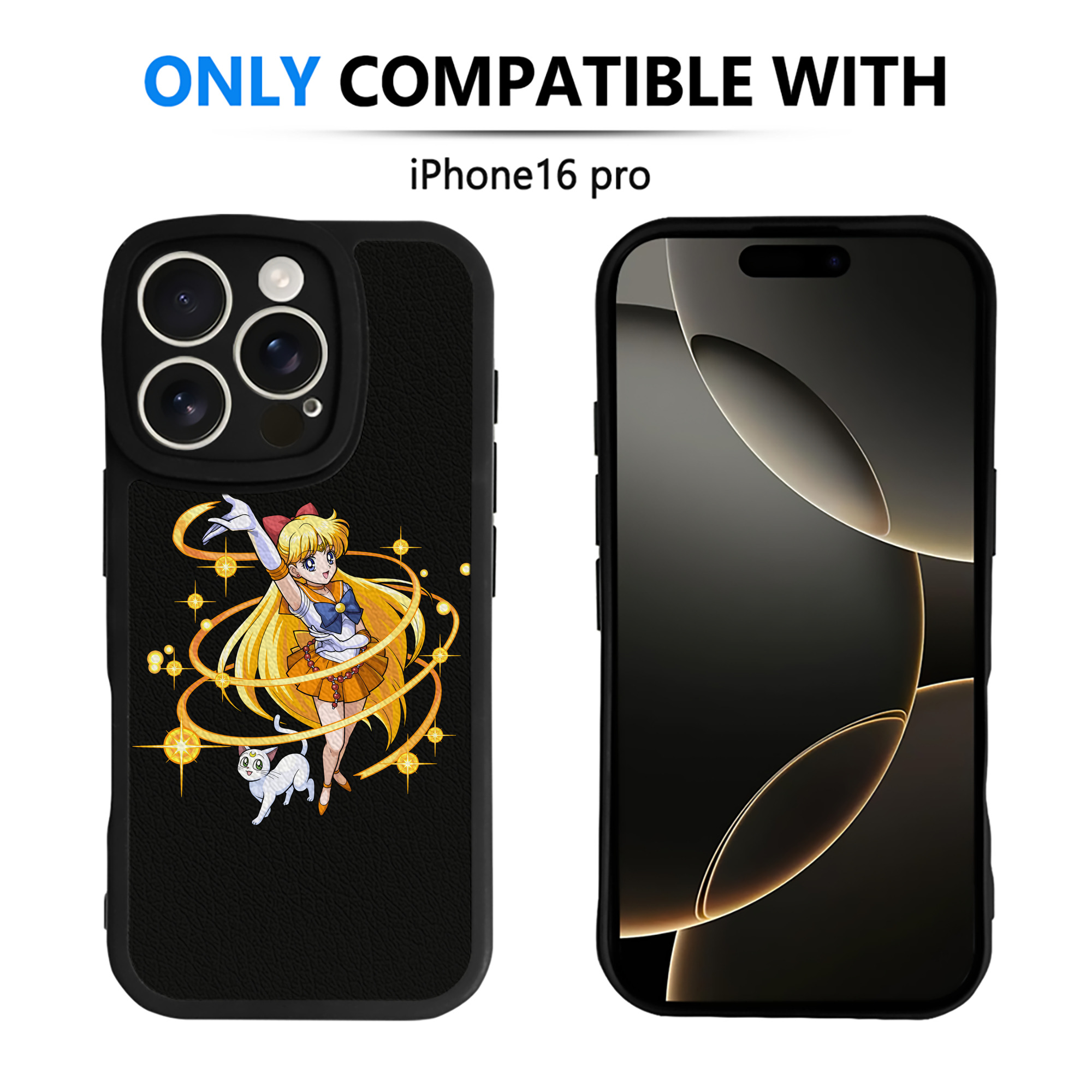（画像用） 美少女戦士セーラームーン 愛野 美奈子 あいの みなこ Sailor Moon Aino Minako 【iPhone 16シリーズ対応】シリコンスマホケース（レザー調） 材質：シリコン
